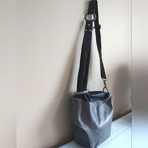 Stylish Gray Leather Men's Bag